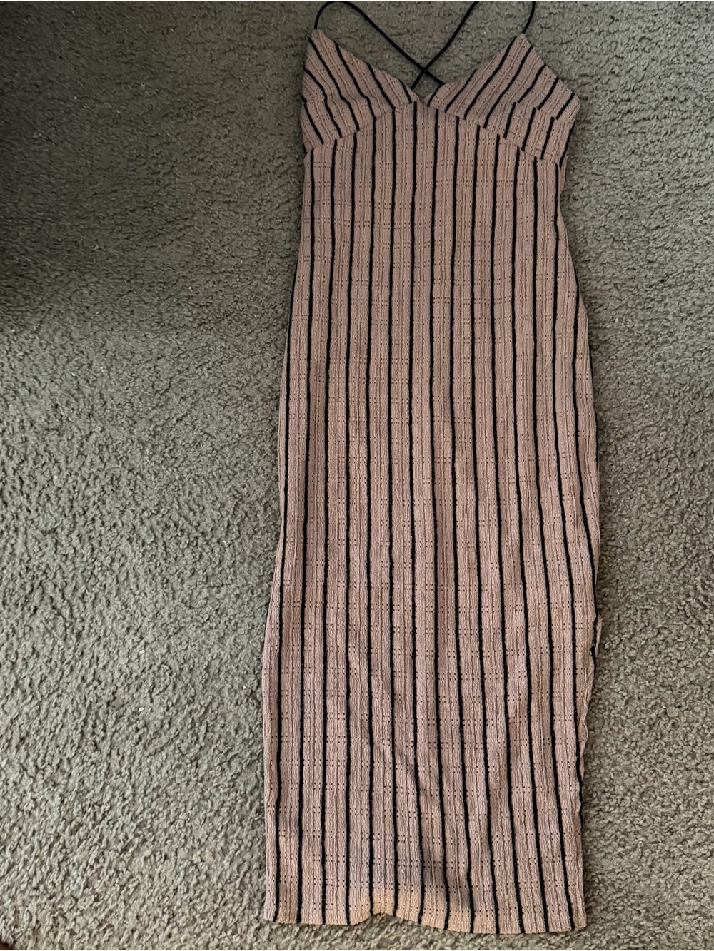 Derek Heart Pink and Black Striped Maxi Dress Skirt